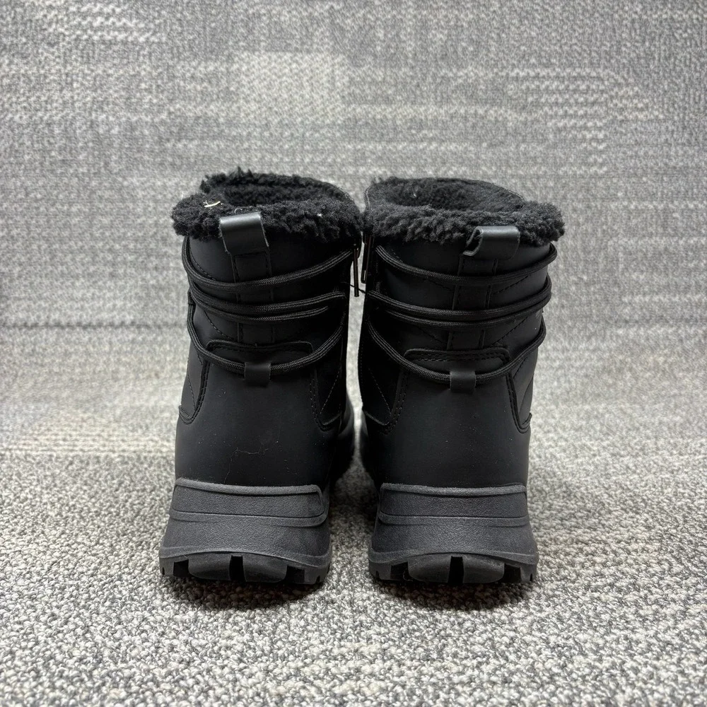 Eddie Bauer Siren Women's Size 8 Black Faux Fur Lined Winter Ankle Boots Zip
